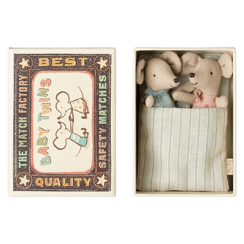 Maileg Baby Twins in Box New topini 2 pz cotone