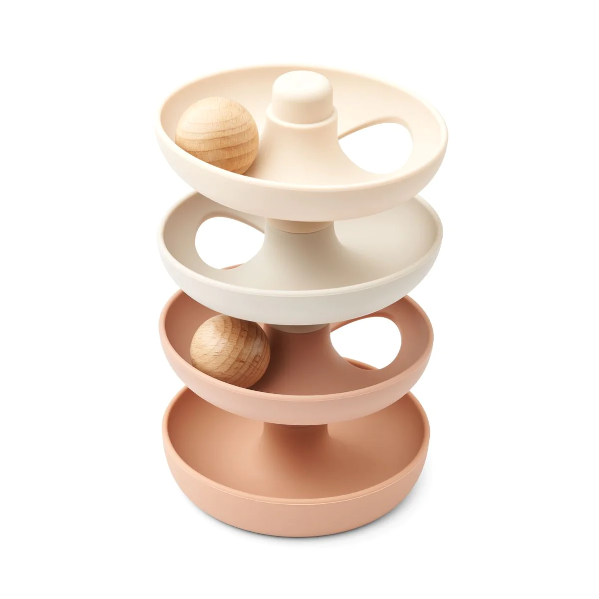 Liewood Maya Ball Tower cascata palline silicone rosa