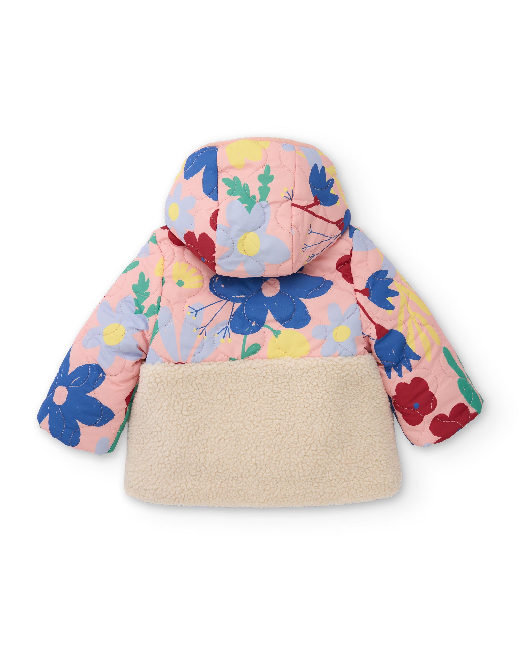 Tuc Tuc piumino bambina rosa chiaro fiori cappuccio