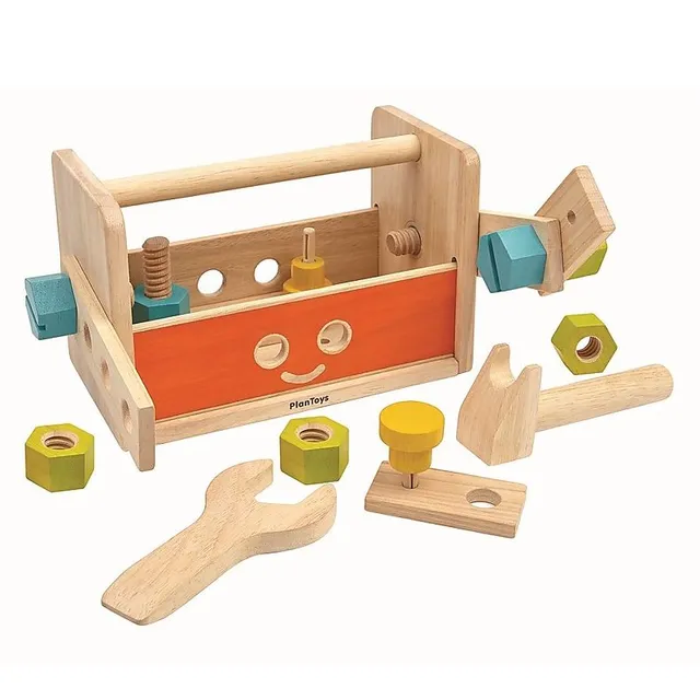 PlanToys Robot Tool Box set attrezzi legno cassetta robot