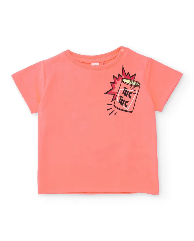 Tuc Tuc maglietta bambino corallo stampa pop