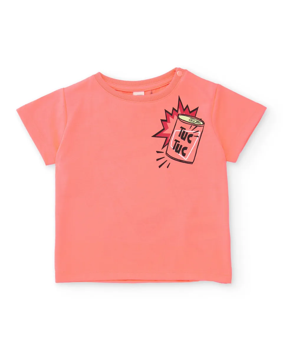 Tuc Tuc maglietta bambino corallo stampa pop