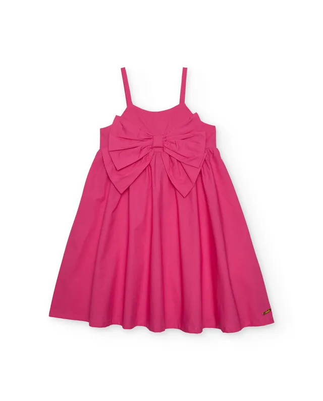 Tuc Tuc vestito bambina fucsia fiocco gonna svasata