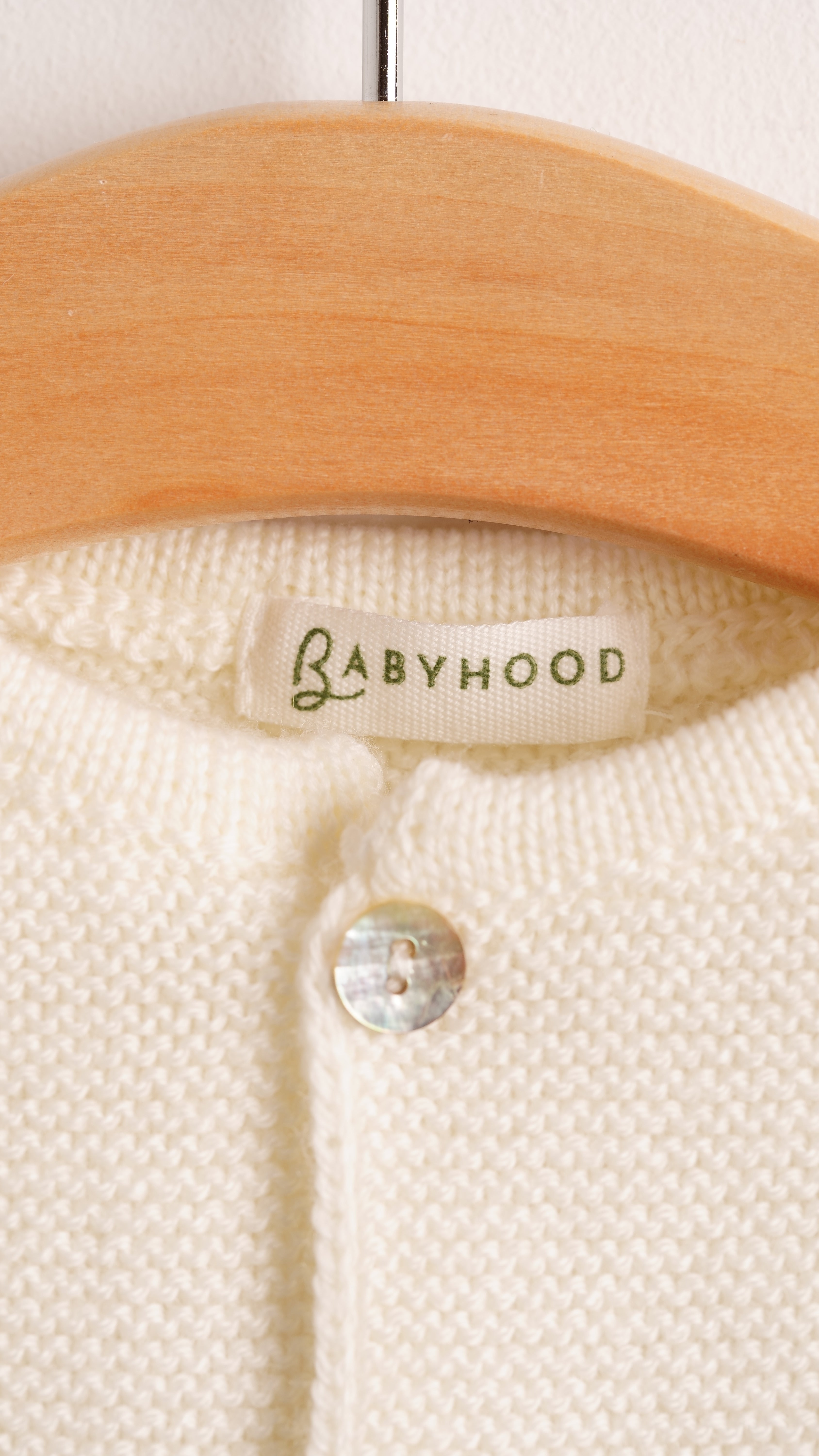 Babyhood lana merino giacca neonato avorio termoregolante