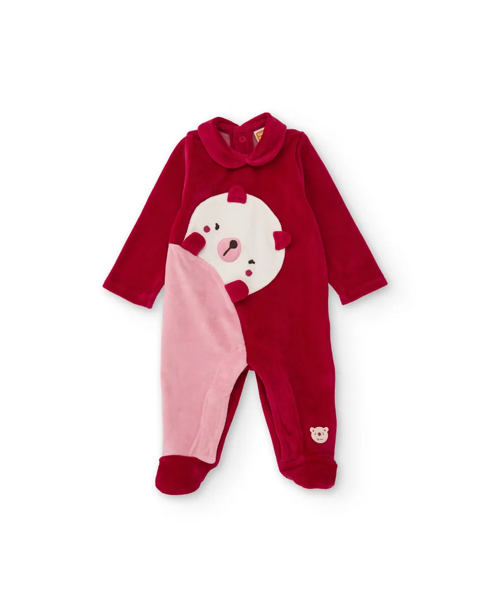 Tuc Tuc Sweet Teddy pagliaccetto bordeaux orso 0-1M