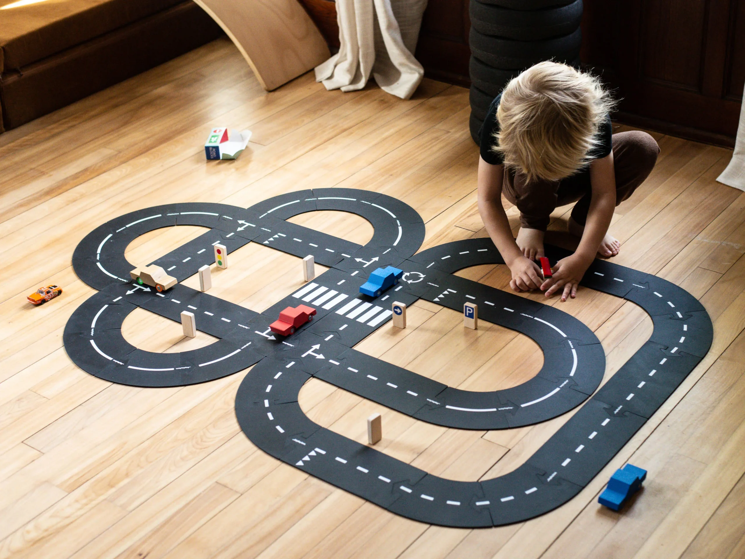 Waytoplay Traffic segnali stradali legno 8 pezzi