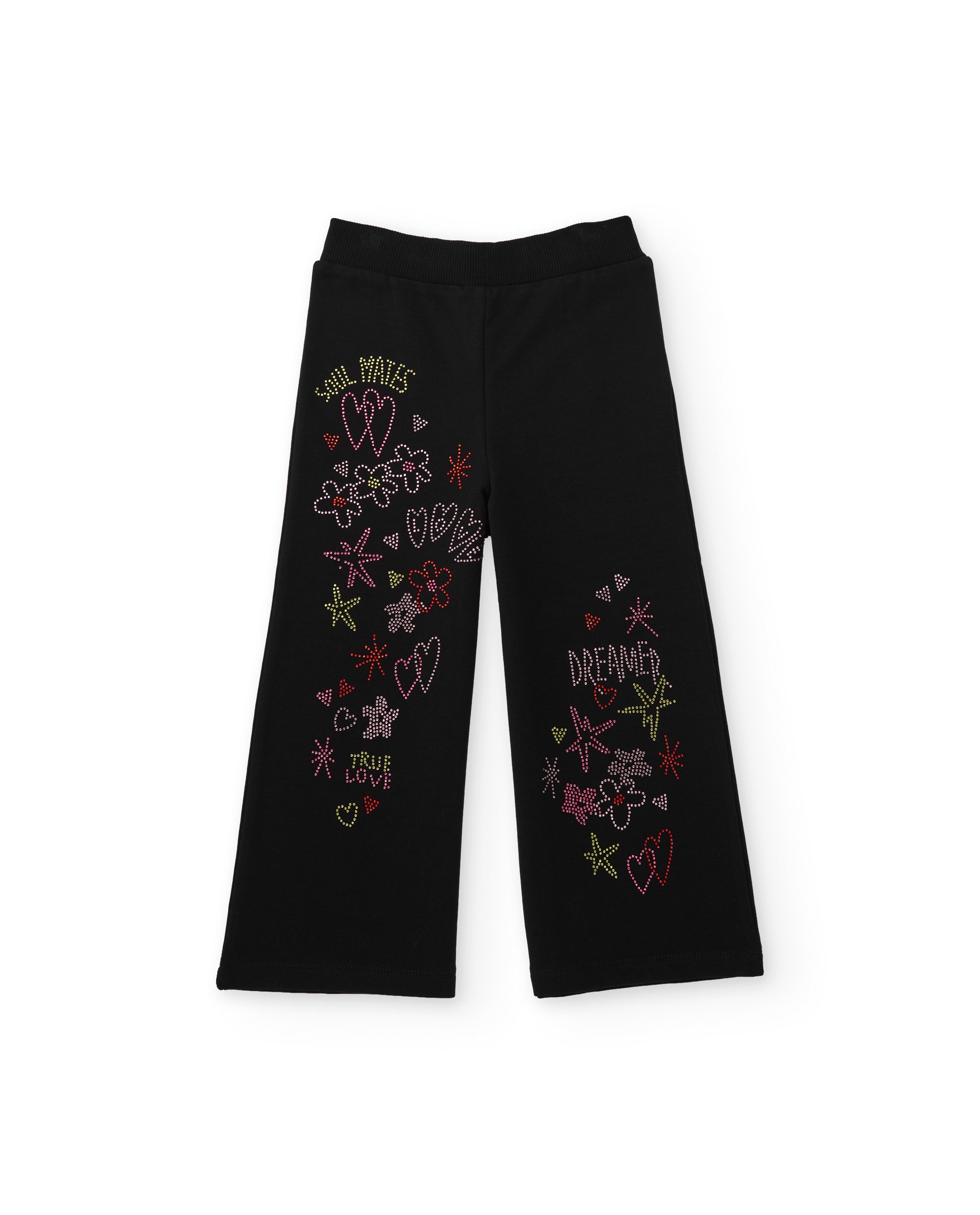 Tuc Tuc Imaginarium pantaloni felpa bambina neri fiori
