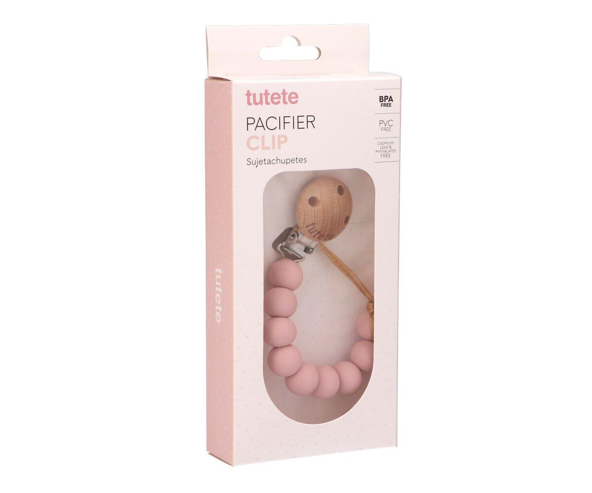 Tutete catenella ciuccio silicone rosa