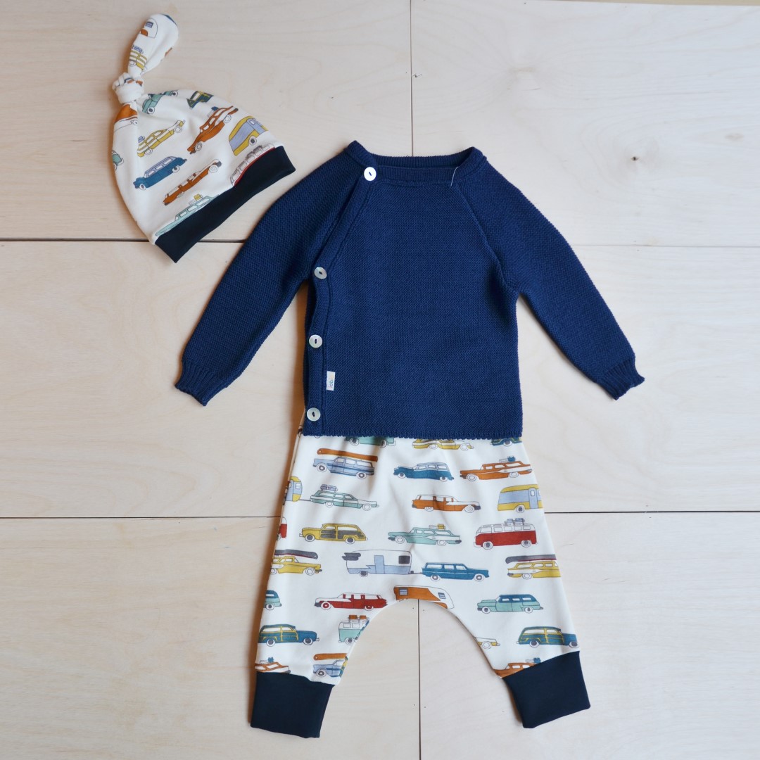 Popolini Cardigan Kimono cardigan lana merinos blu