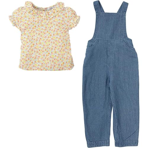 Babidu set neonata salopette jeans e maglia 24 mesi