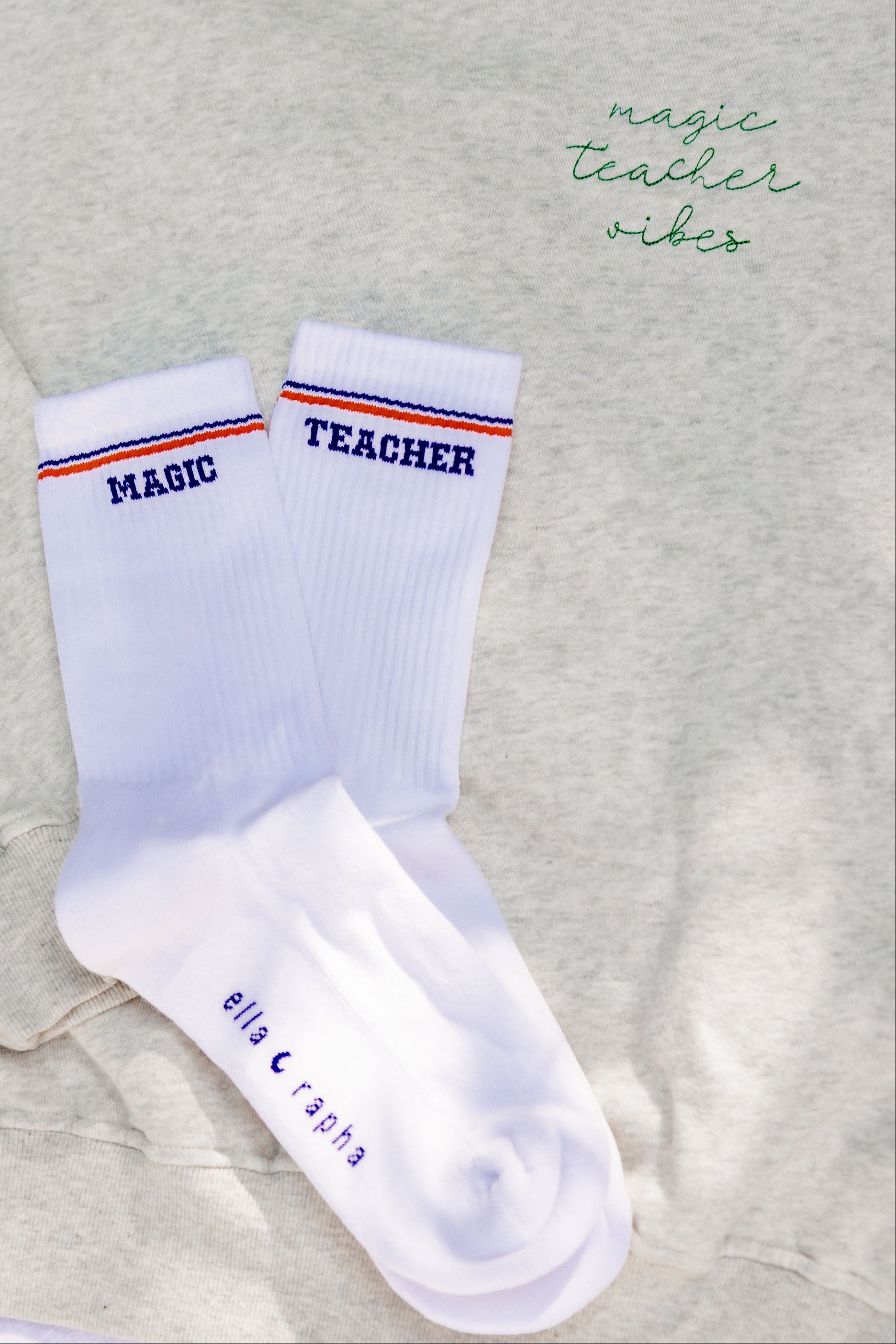 Ella and Rapha Magic Teacher calzini bianchi 37-41 cotone