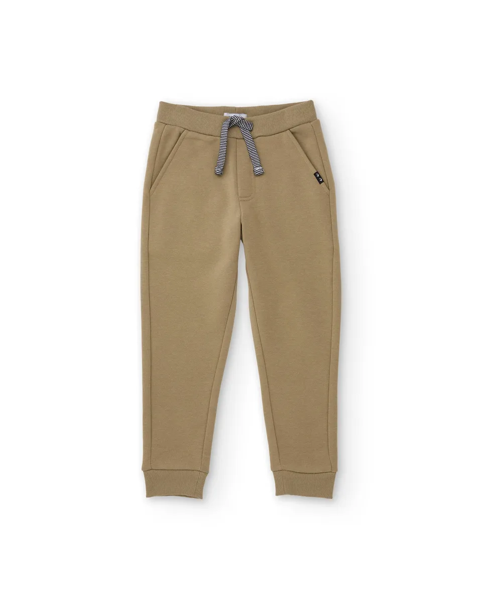 Tuc tuc pantaloni tuta bimbo felpa beige