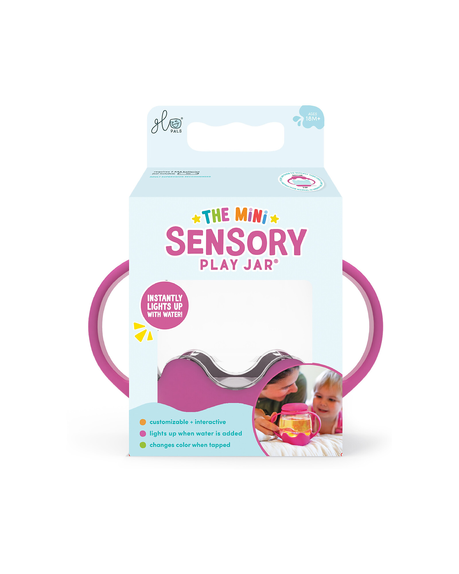 Glo Pals Mini barattolo sensoriale gioco rosa