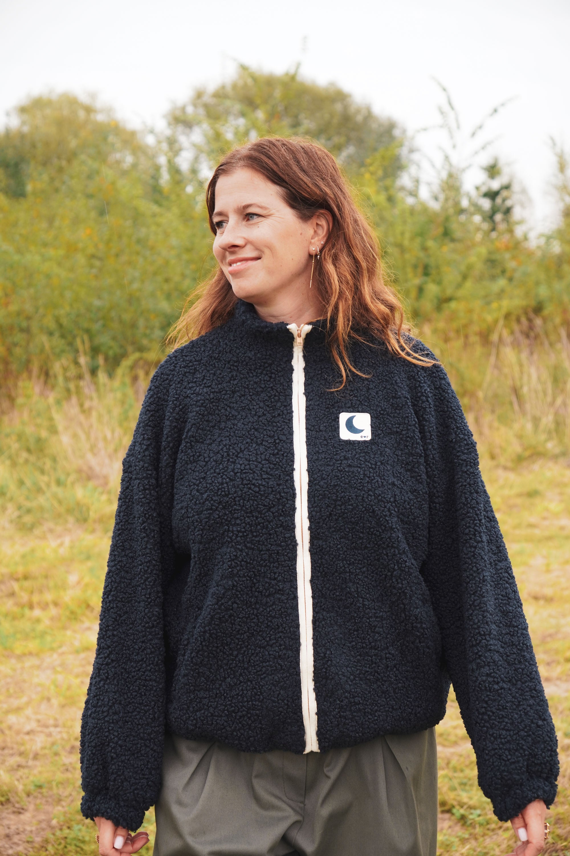 Ella and Rapha Teddy giacca donna navy taglia unica