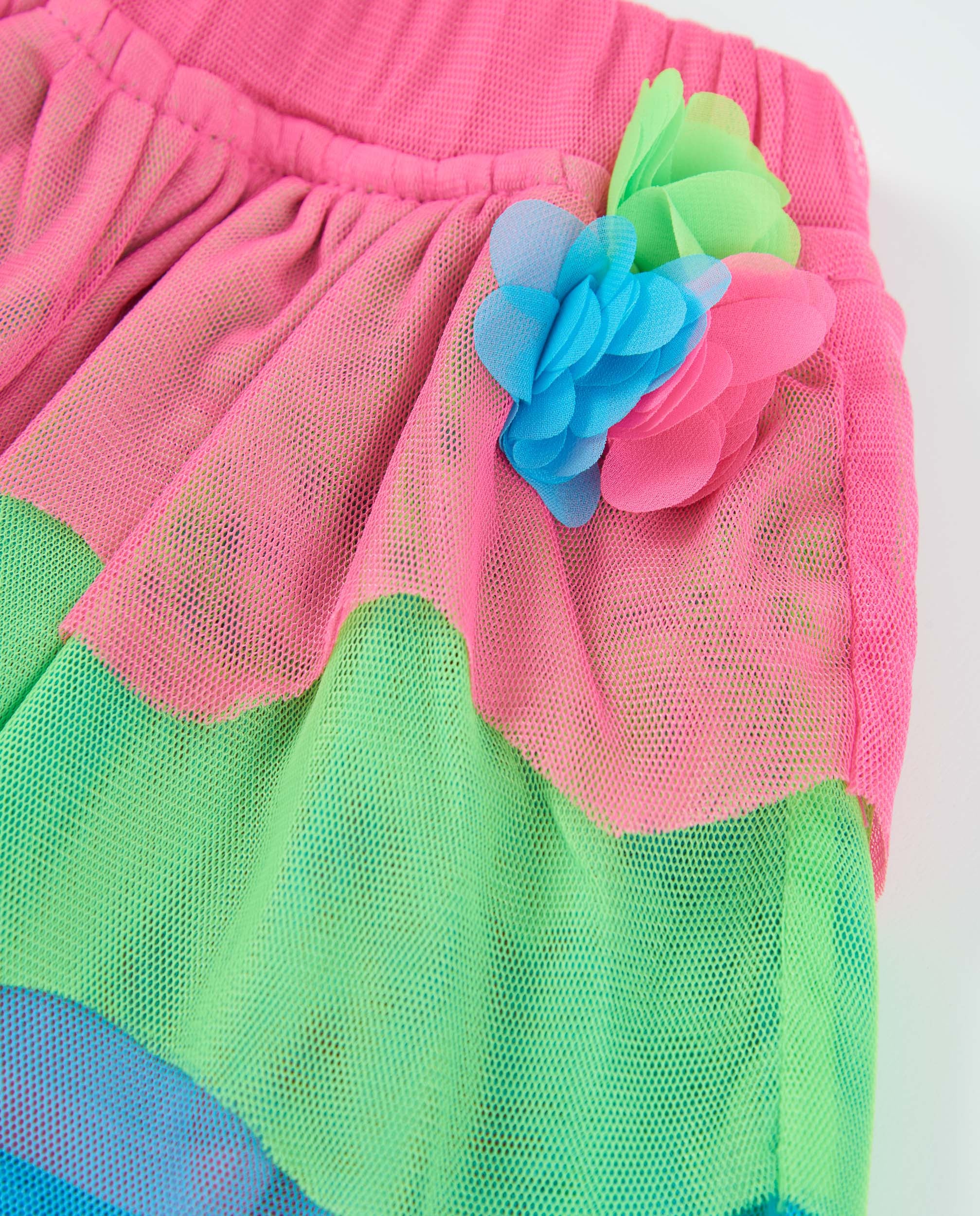 Tuc Tuc gonna bambina tulle a balze multicolore
