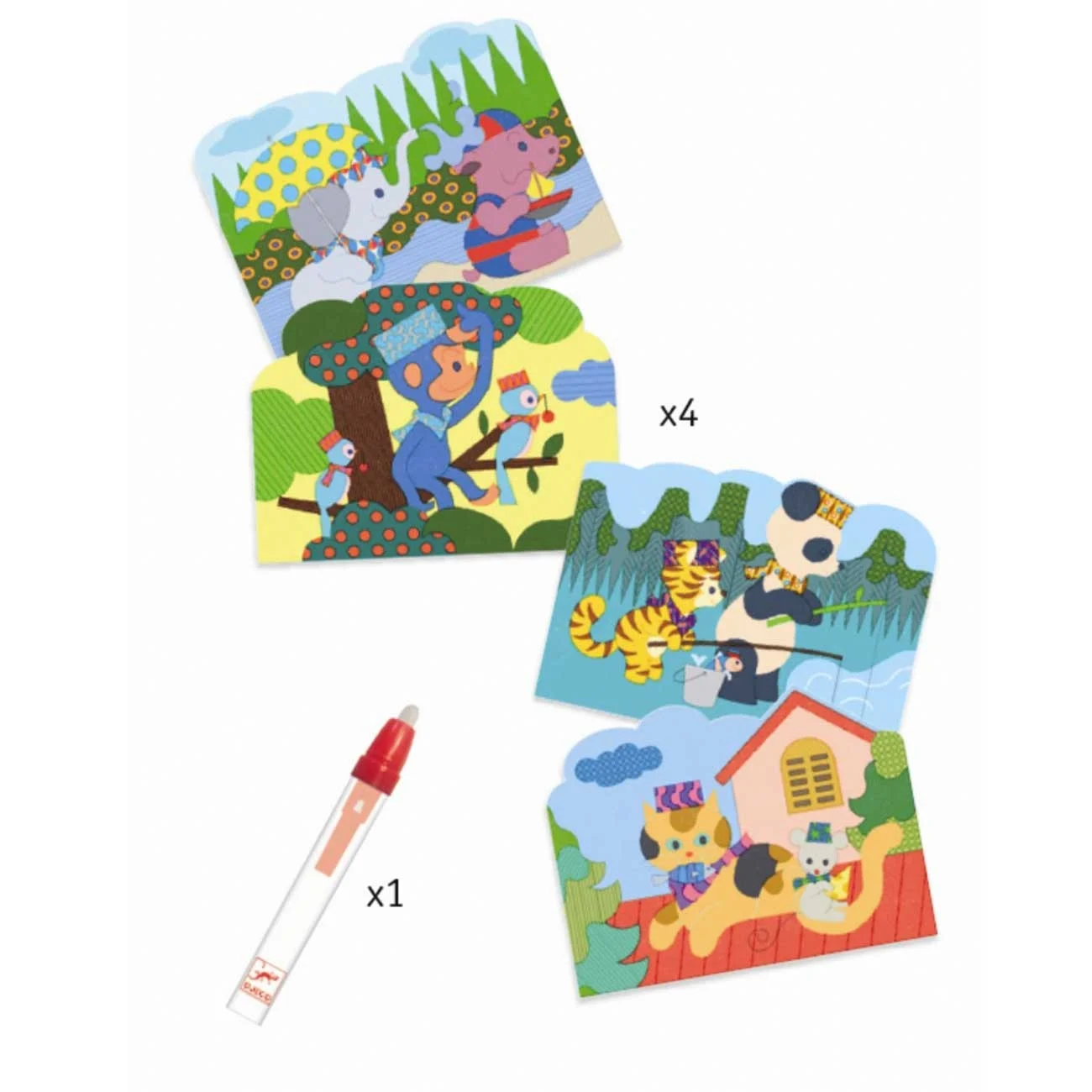 Djeco Outside set artistico acqua 4 fogli