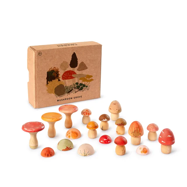 Grapat Mushroom Grove set funghi legno 18 pezzi