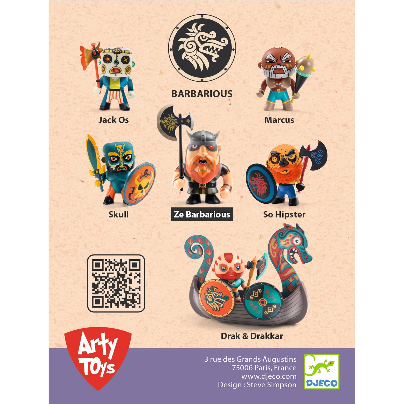 Djeco Arty Toys Grognak figura in vinile barbaro articolata