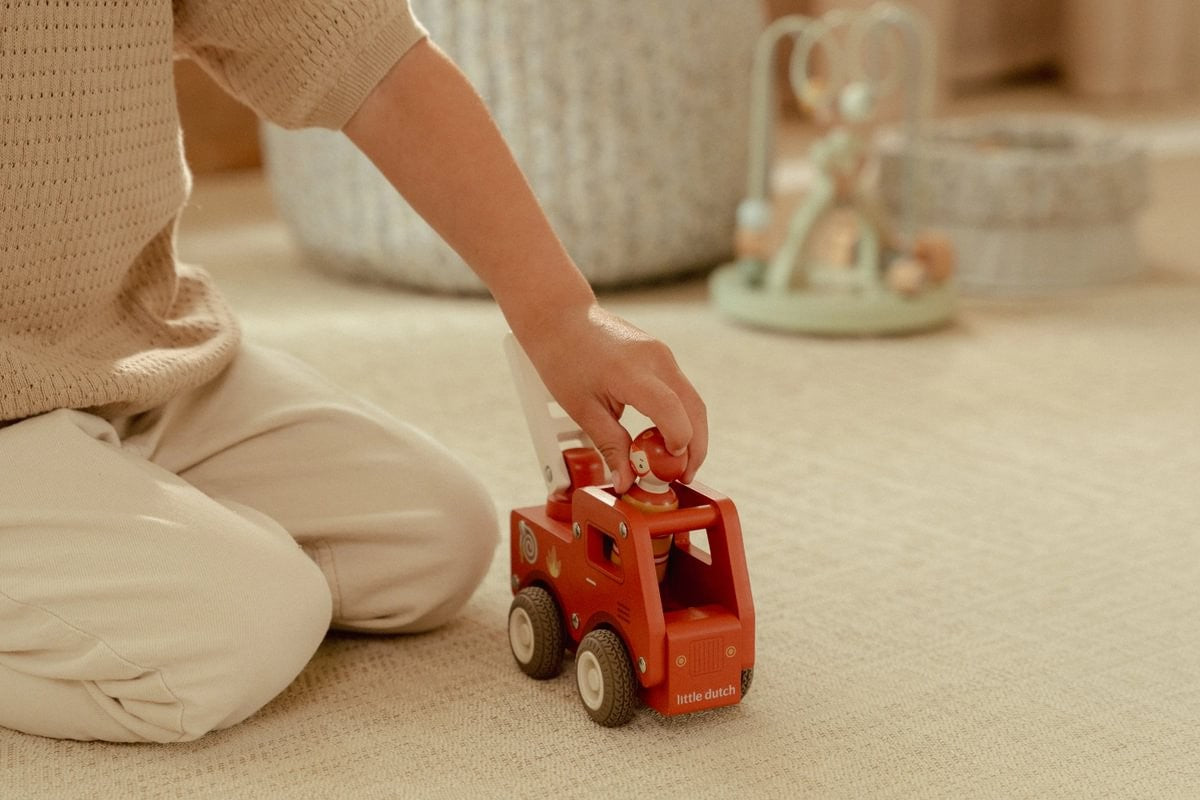 Little Dutch camion pompieri giocattolo legno con scala
