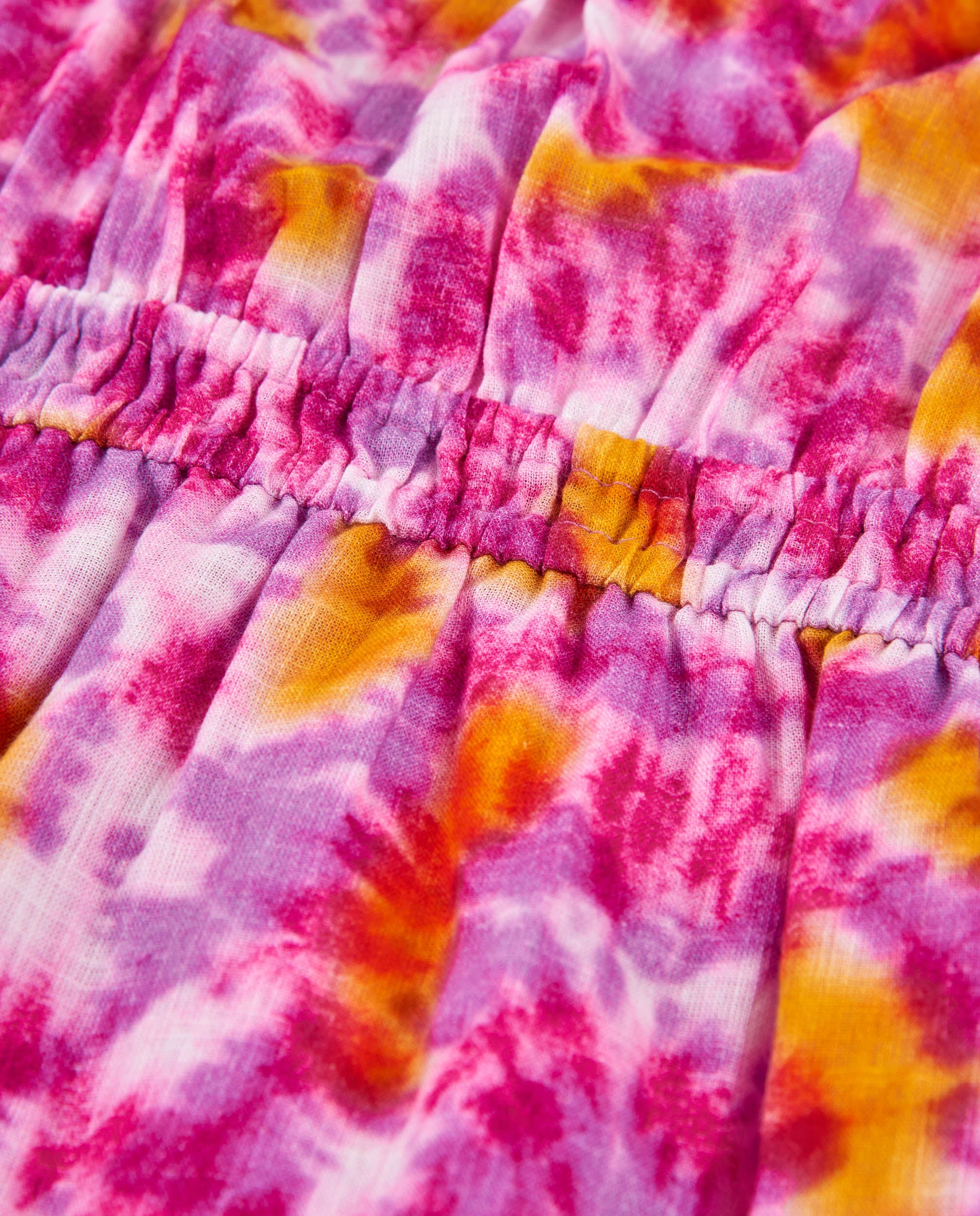Tuc Tuc vestito bambina fucsia tie dye spalline