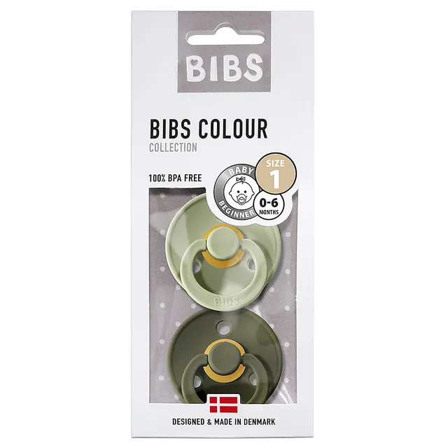 BIBS Ciucci gomma naturale succhietti verde salvia 2 pz