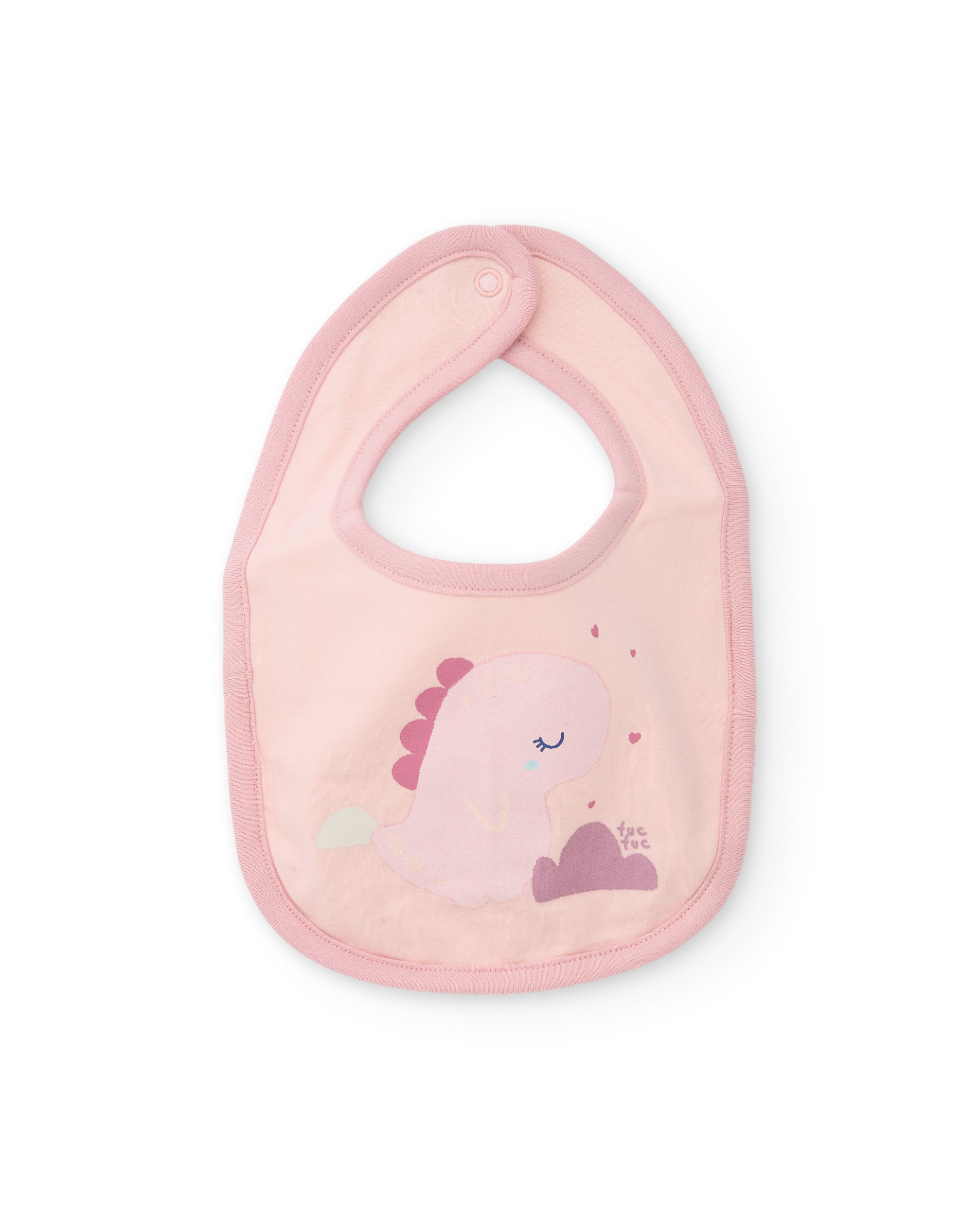 Tuc Tuc Roar Dino bavaglini neonato rosa 2 pezzi