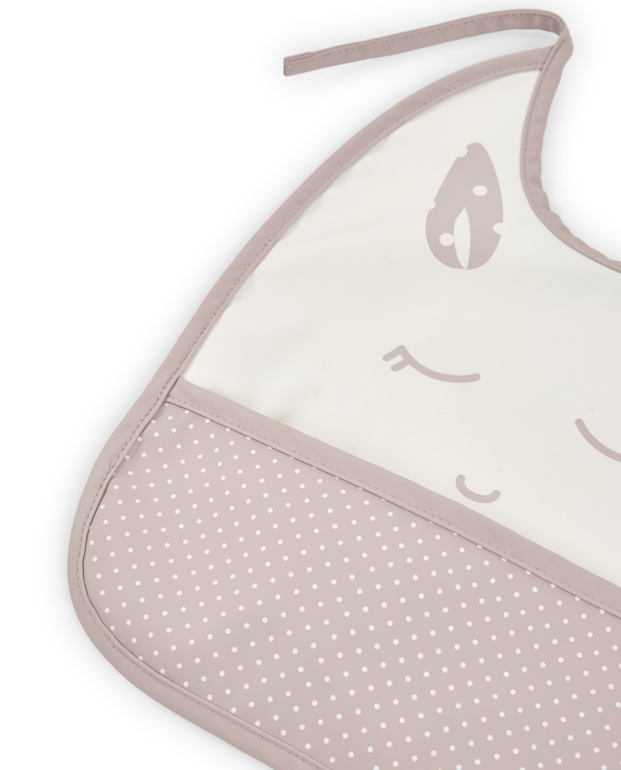 Tuc Tuc bavaglino impermeabile beige stampa viso