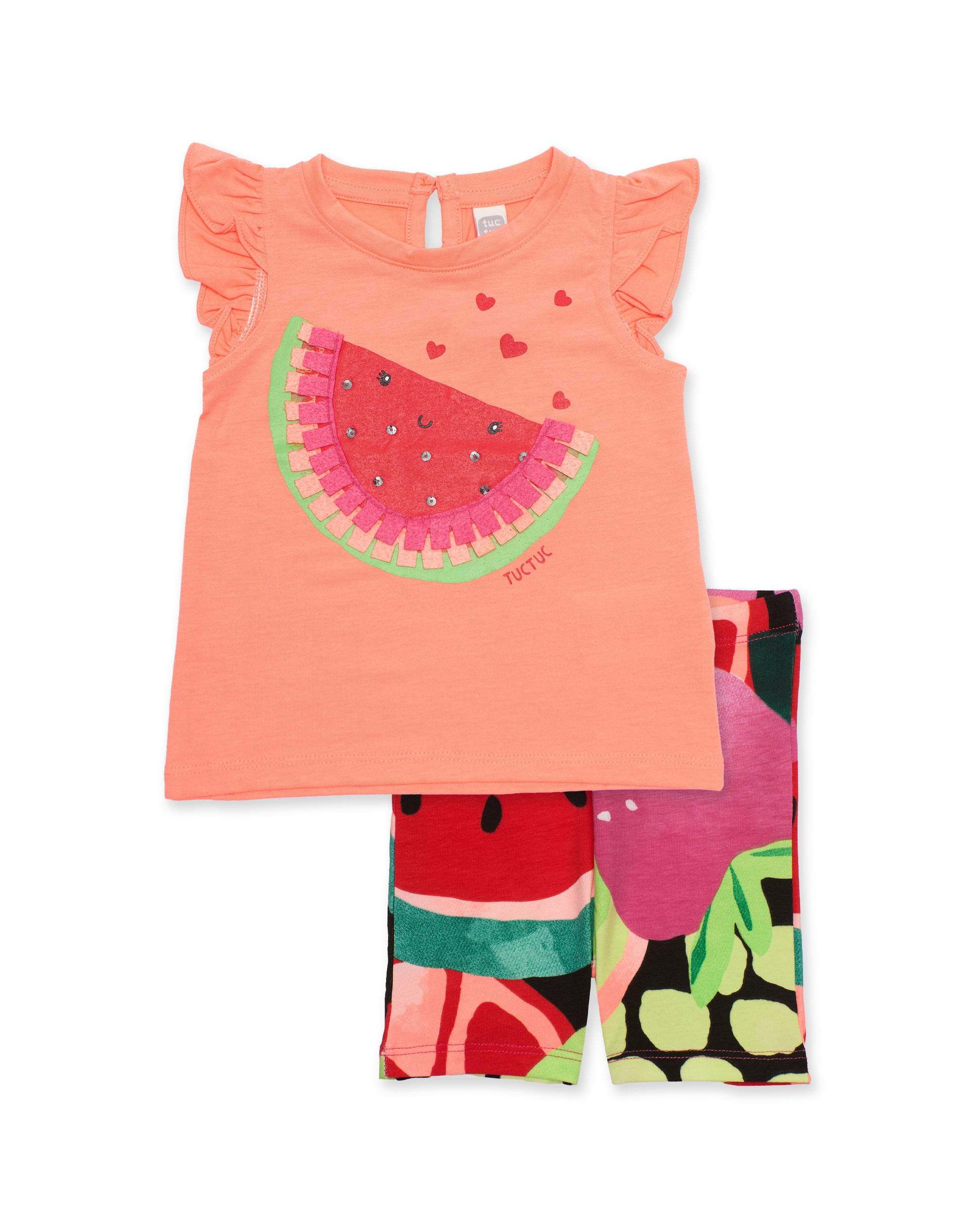 Tuc Tuc completo bimba maglia leggings anguria