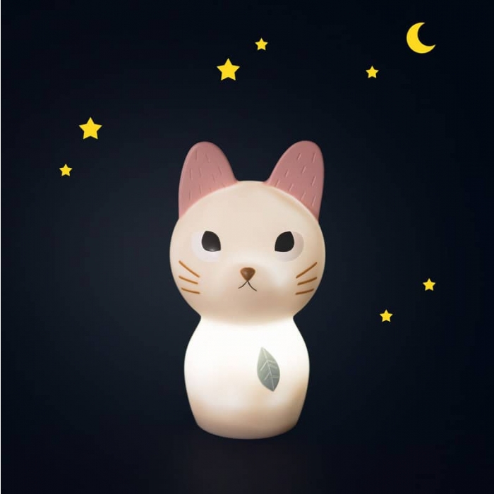 Moulin Roty Après la Pluie Gatto Luce Notturna Ricaricabile