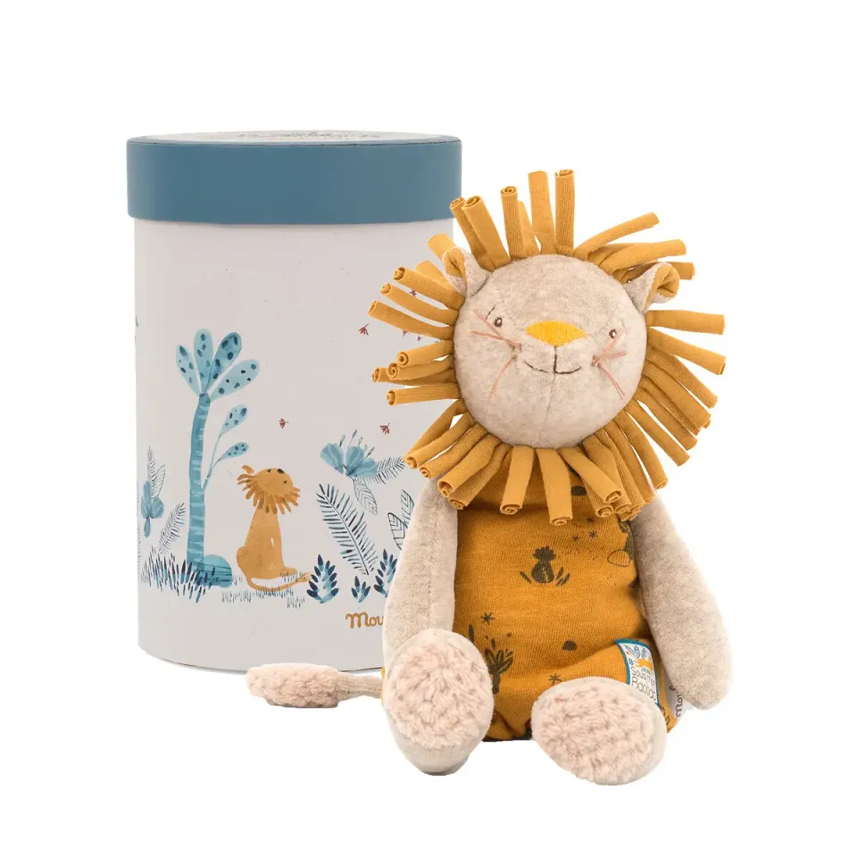 Moulin Roty Sous mon Baobab pupazzo leone 30 cm