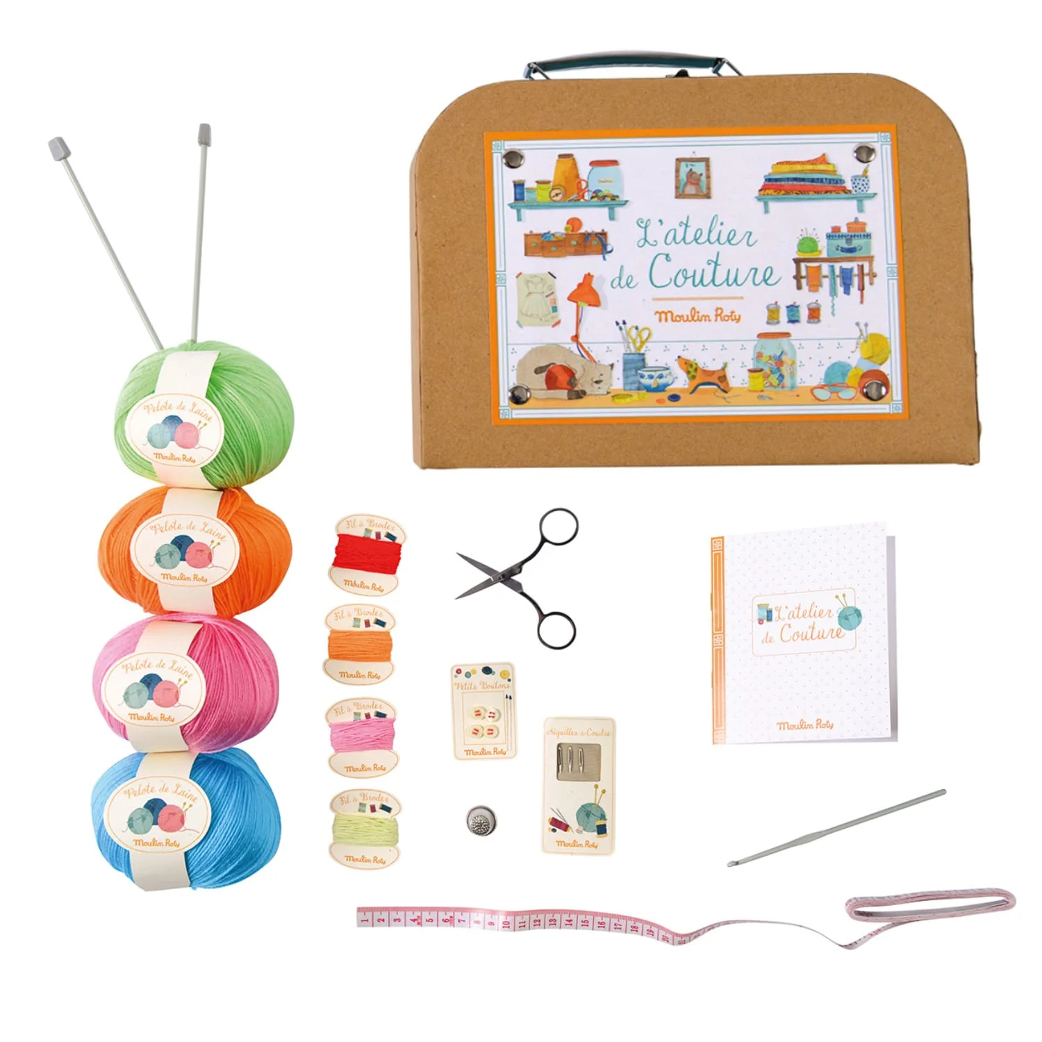 Moulin Roty L'Atelier de Couture kit cucito 21 accessori bimbi