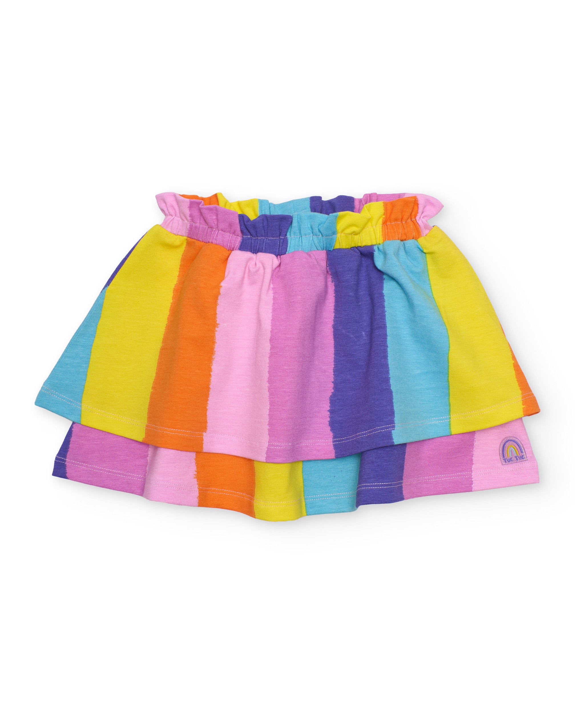 Tuc Tuc completo bambina rosa top gonna righe