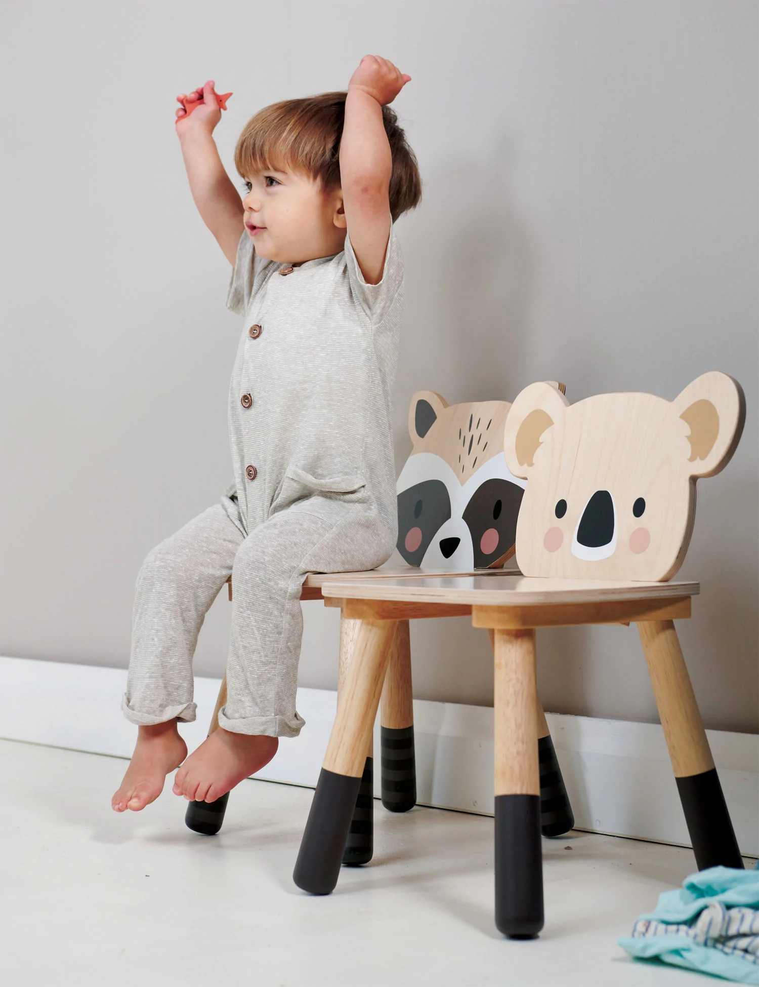 Tender Leaf Forest Procione Sedia Bambini in Legno