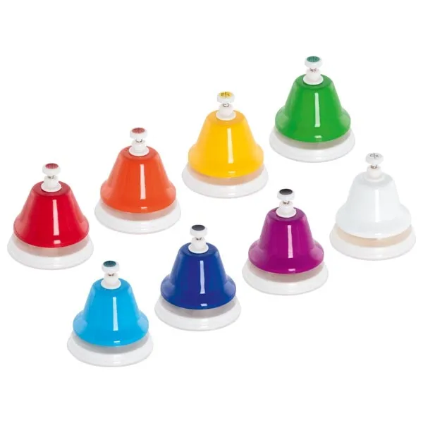 Goki set 8 campanelle a pressione campanelli colorati