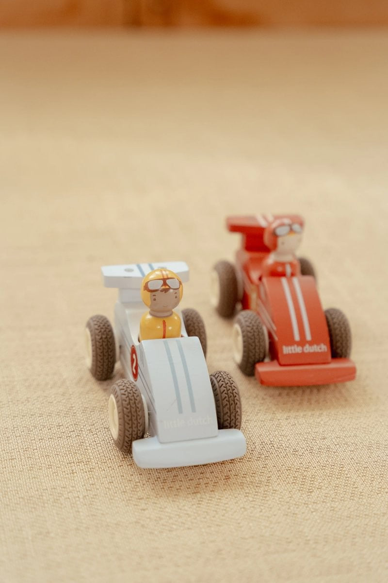 Little Dutch macchinine legno auto corsa retromarcia 2 pezzi
