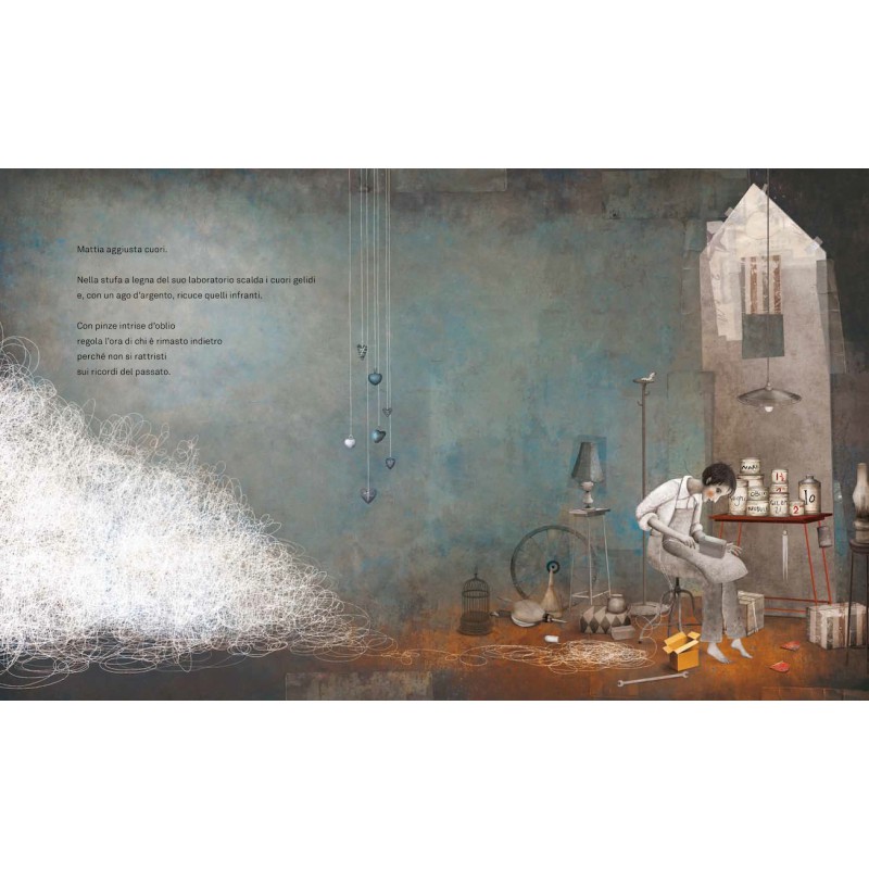 Arturo Abad Aggiustacuori albo illustrato rosso e blu
