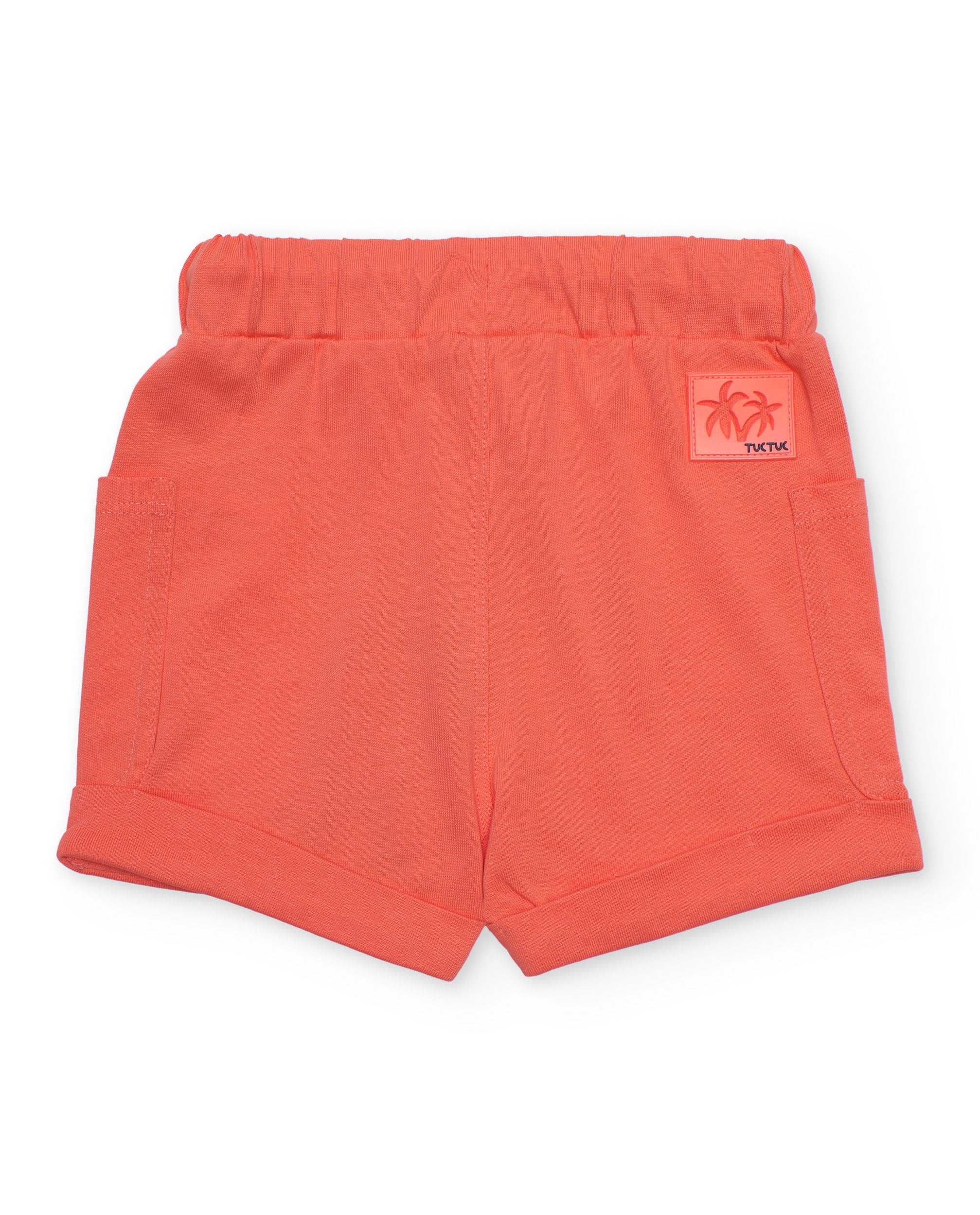 Tuc Tuc completo bimbo t-shirt e bermuda bianco corallo