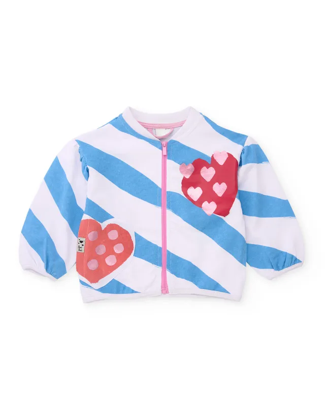 Tuc Tuc felpa bambina cuori zip blu