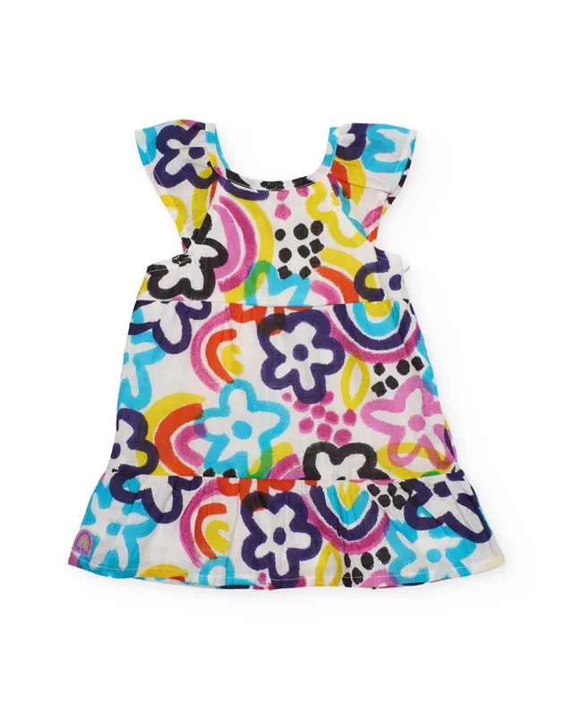 Tuc Tuc vestito bambina fiori bianco fantasia floreale