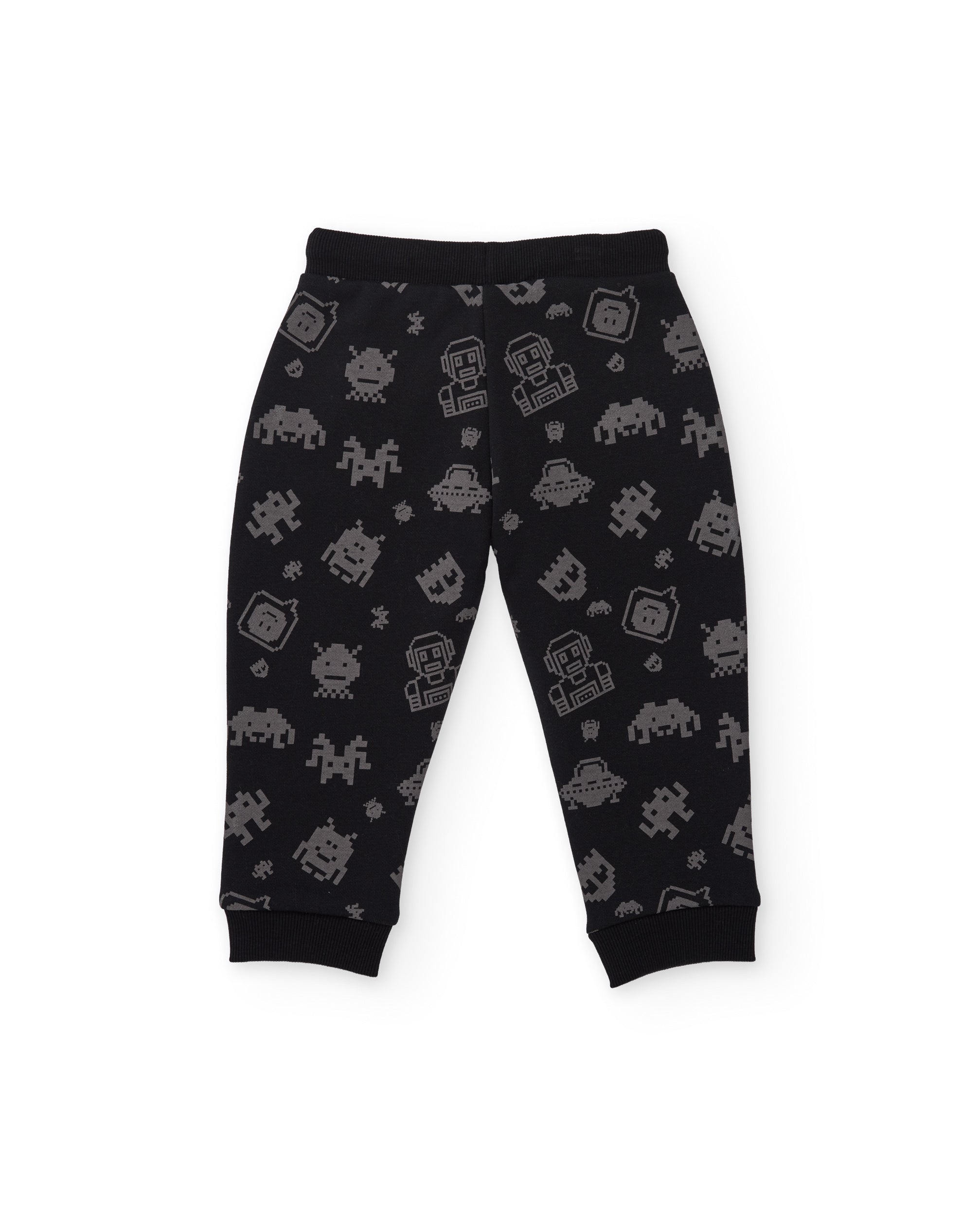 Tuc Tuc Pantaloni Felpa Bambino Neri con Stampa