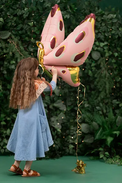 Party Deco farfalla rosa palloncino in lamina 110 cm