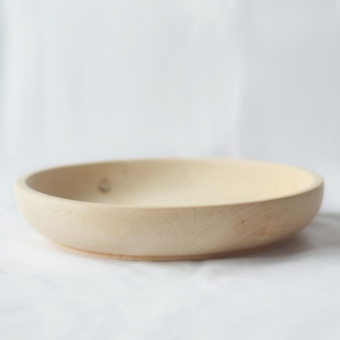 Ciotola rotonda legno naturale 30 cm contenitore Montessori