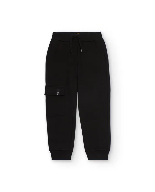 Tuc Tuc pantalone jogger bambino nero tasca cargo