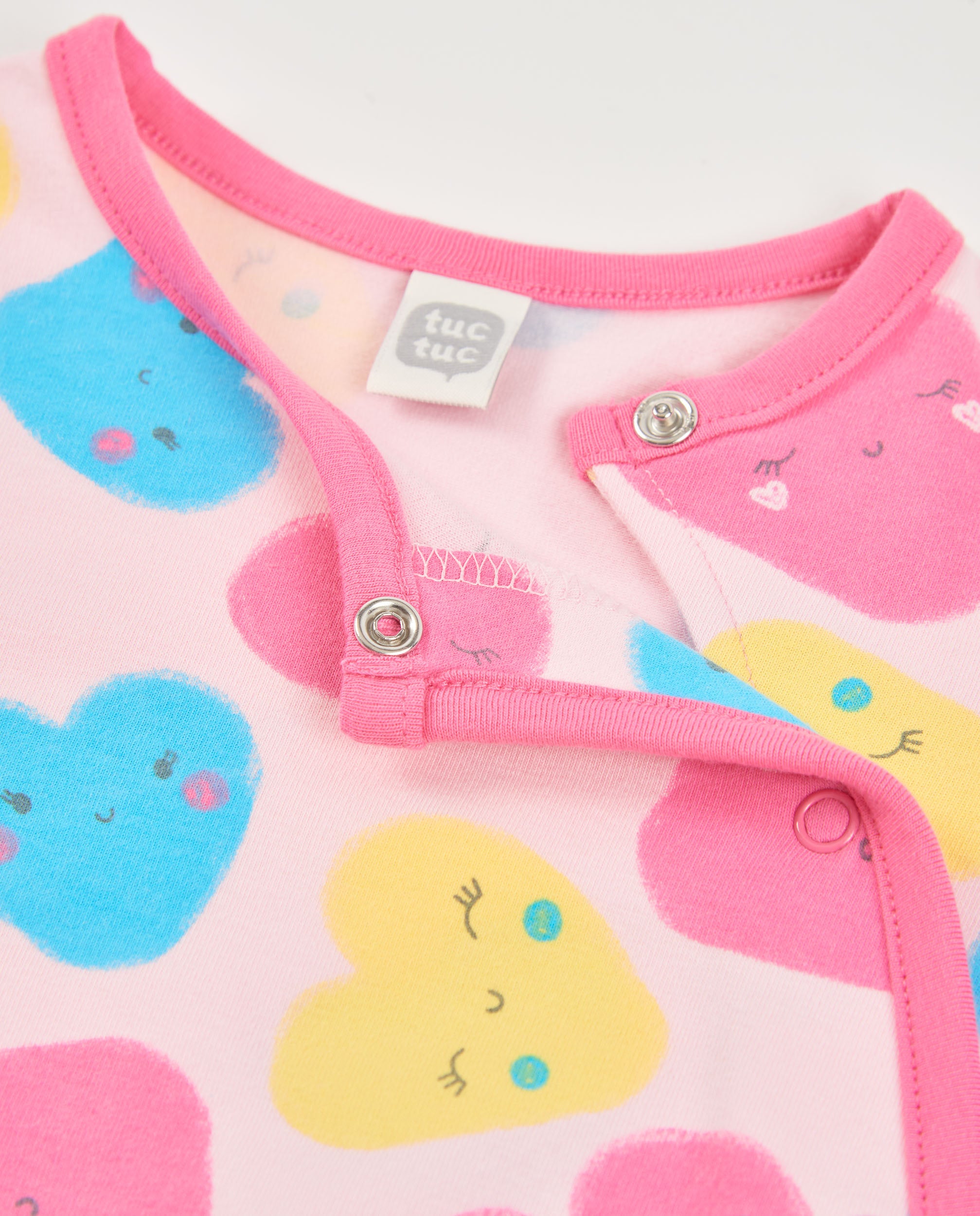 Tuc Tuc pagliaccetto neonata cuori rosa manica lunga