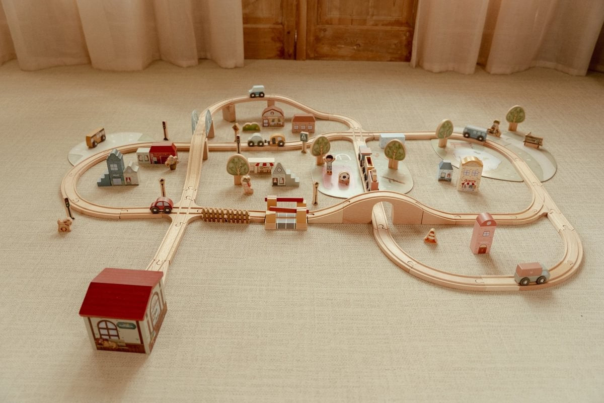 Little Dutch set trenino legno XL con binari e stazione