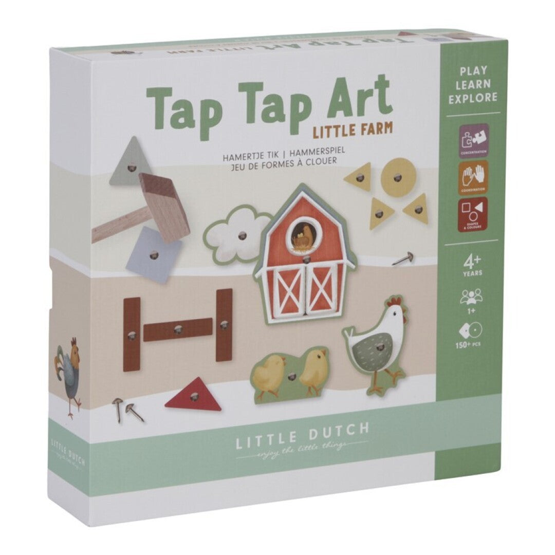 Little Dutch Little Farm gioco martello con chiodini legno 4 anni