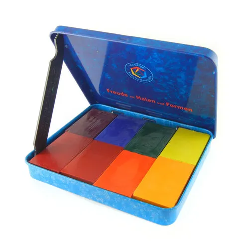 Stockmar mattoncini cera 8 pezzi scatola latta 8 colori