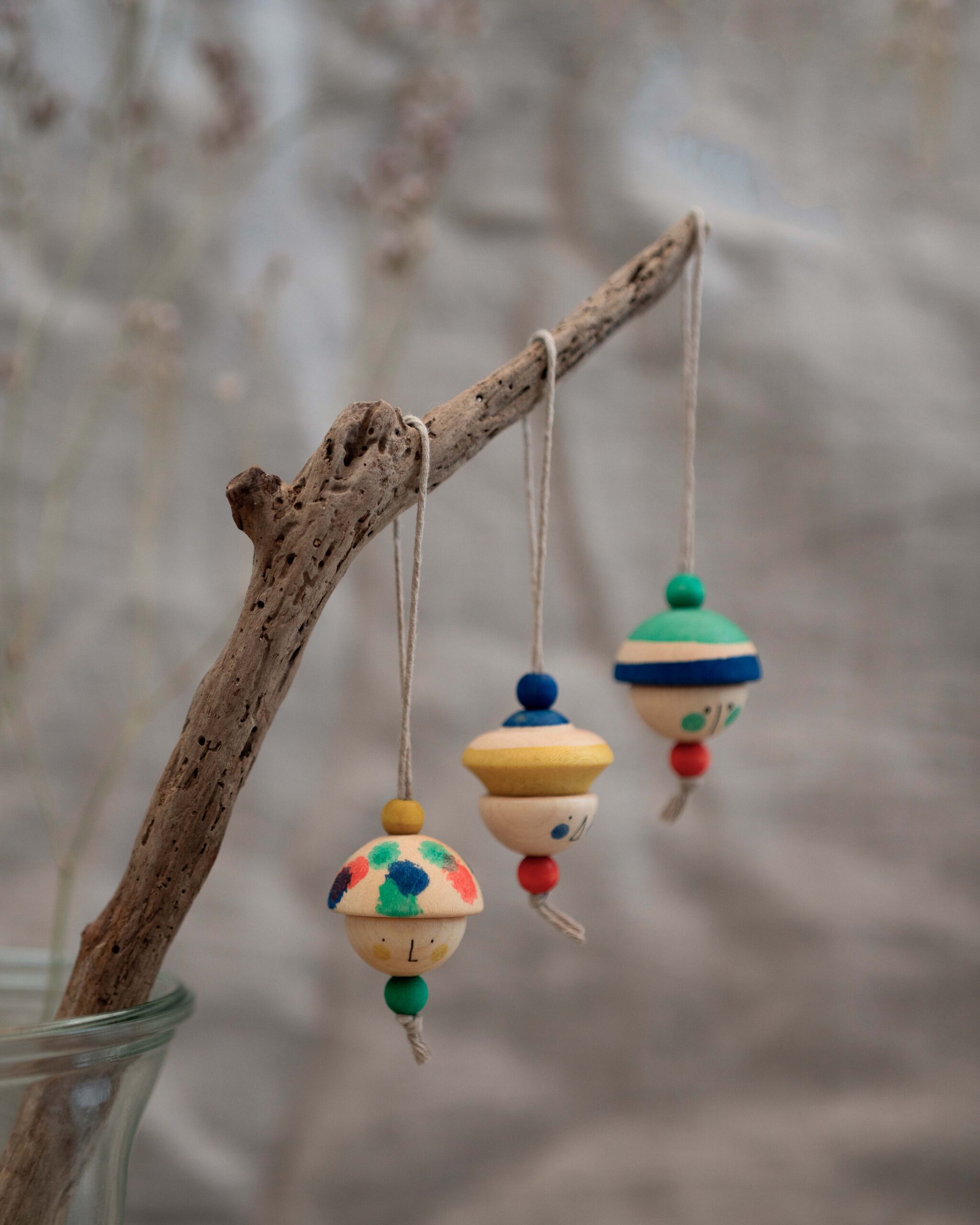 Grapat Kind Folks Ornaments N.8 decorazioni legno