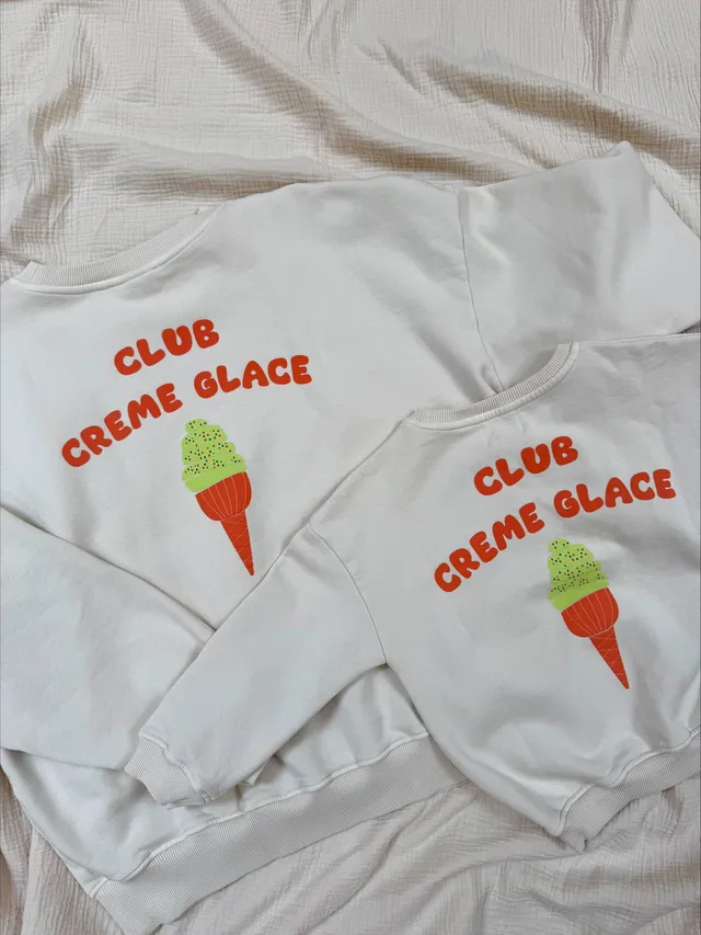 Ella and Rapha CLUB CREME GLACE felpa uomo avorio cotone