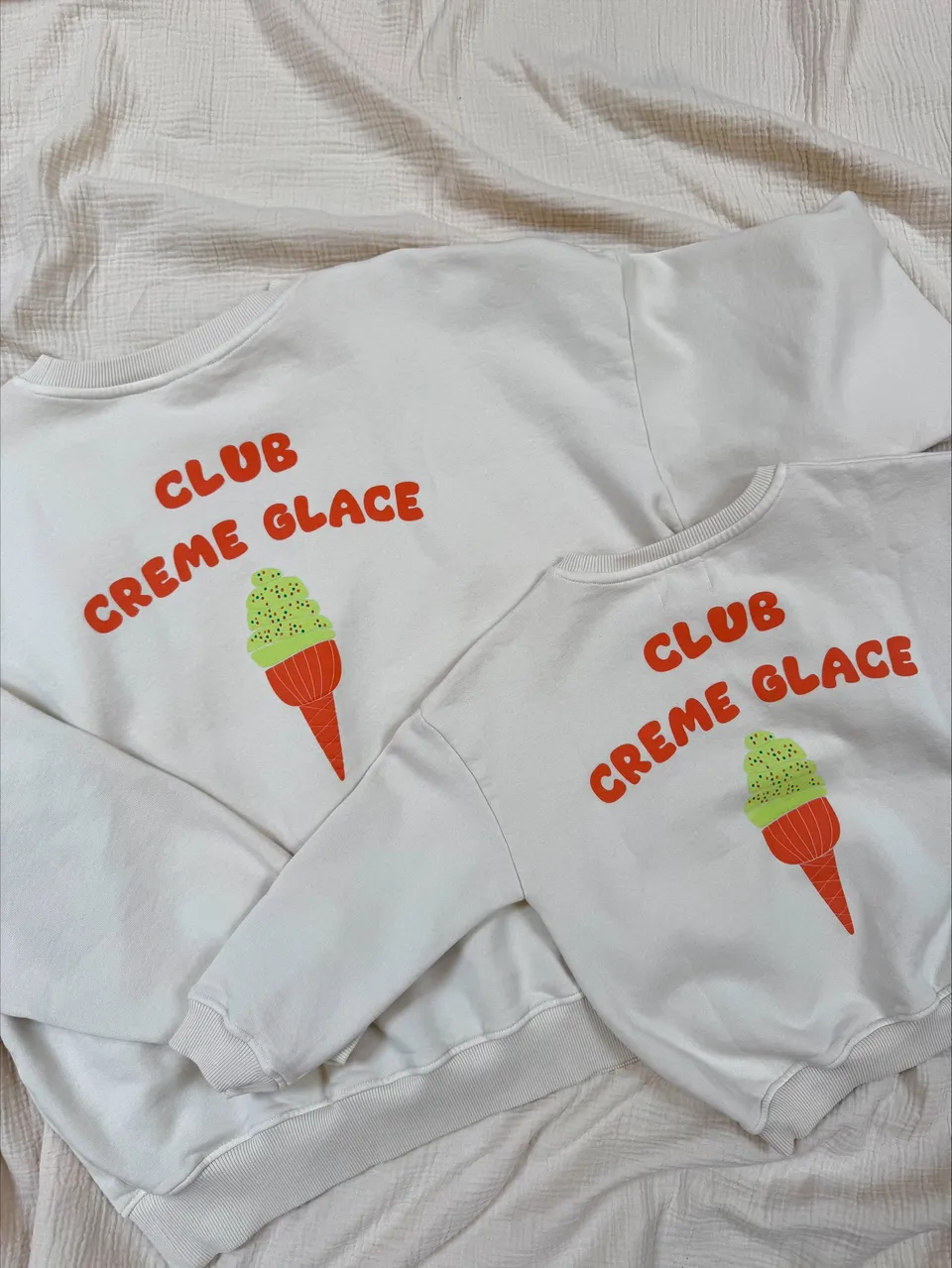 Ella and Rapha CLUB CREME GLACE felpa uomo avorio cotone